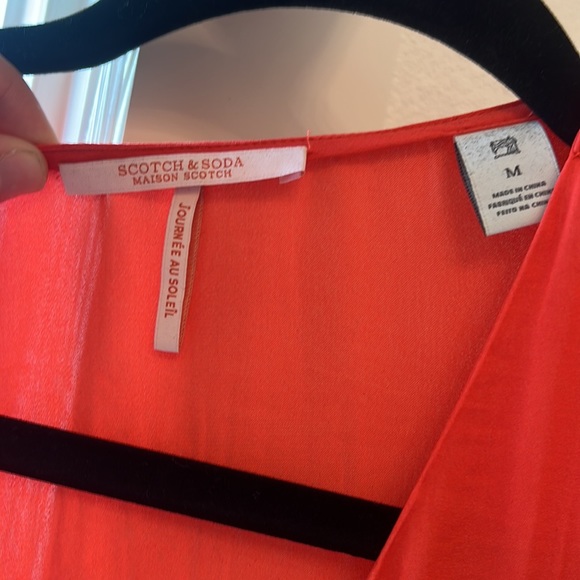 Scotch And Soda Red Orange maxi dress - Picture 2 of 3